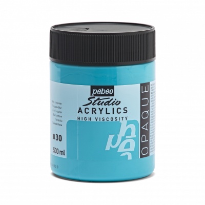 Studio Acrylics 500 ml, 030 Turquoise blue