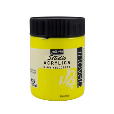 Studio Acrylics 500 ml, 22 Lemon cadmium yellow hue