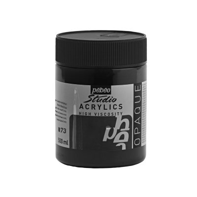 Studio Acrylics 500 ml, 73 Ivory black hue
