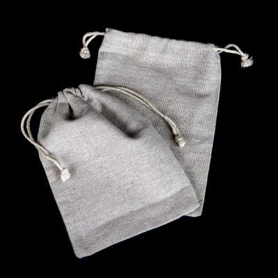 Textilné bavlnené vrecko, prírodné, 17 x 12 cm