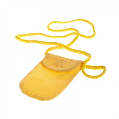 Textilné puzdro na mobil, žlté, 11 x 7 cm