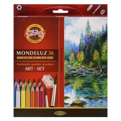 Umelecké akvarelové ceruzky MONDELUZ, 36 ks
