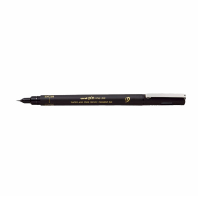 UNI PIN brush, štetcový hrot, extra tenký, čierny