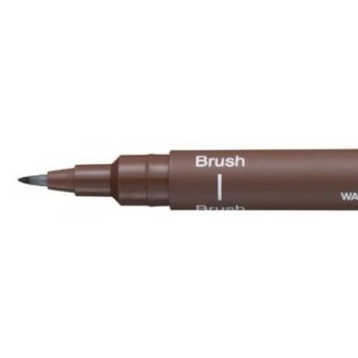 UNI PIN brush, štetcový hrot, sépiový