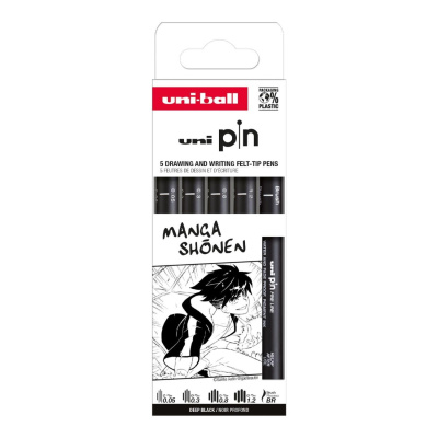 UNI PIN set 5 ks linerov Drawing Manga Shonen