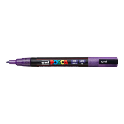 Uni Posca fixka PC-3ML, 1,3 mm, fialová glitter