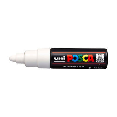 Uni Posca fixka PC-7M, 4,5-5,5 mm, biela