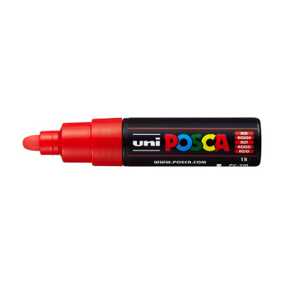 Uni Posca fixka PC-7M, 4,5-5,5 mm, červená