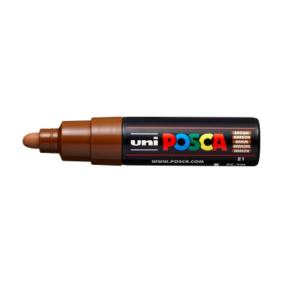 Uni Posca fixka PC-7M, 4,5-5,5 mm, hnedá