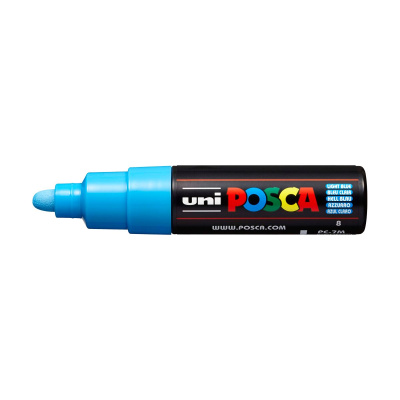 Uni Posca fixka PC-7M, 4,5-5,5 mm, svetlá modrá