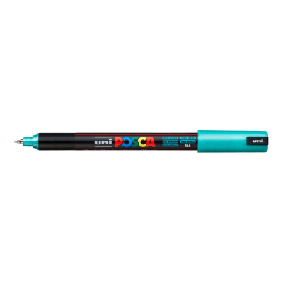 Uni Posca liner PC-1MR, 0,7 mm, metalická zelená