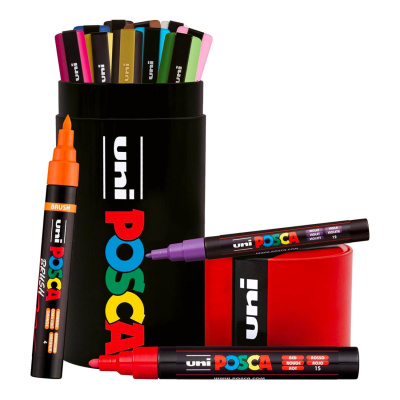Uni POSCA, sada CREATIVE marker set, 13 ks