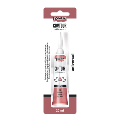 Univerzálna kontúrovacia farba 20 ml metalická medená