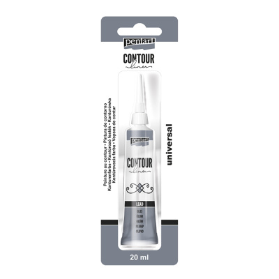 Univerzálna kontúrovacia farba 20 ml metalické olovo