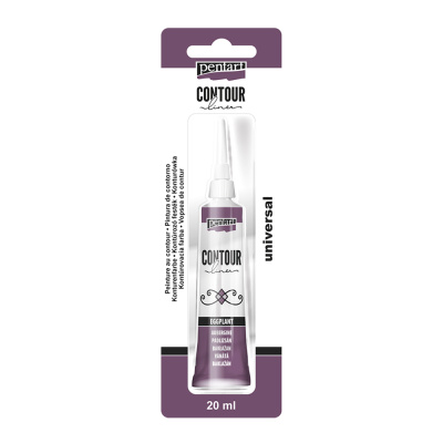 Univerzálna kontúrovacia farba 20 ml trblietavá baklažán