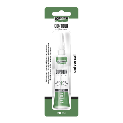 Univerzálna kontúrovacia farba 20 ml zelená