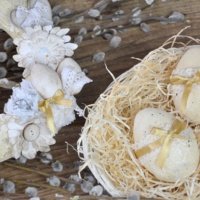Veľkonočné shabby chic dekorácie