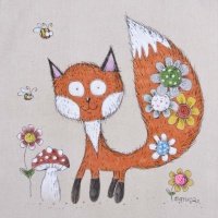 Maľovanie fixkami na textil - Líškotaška:)