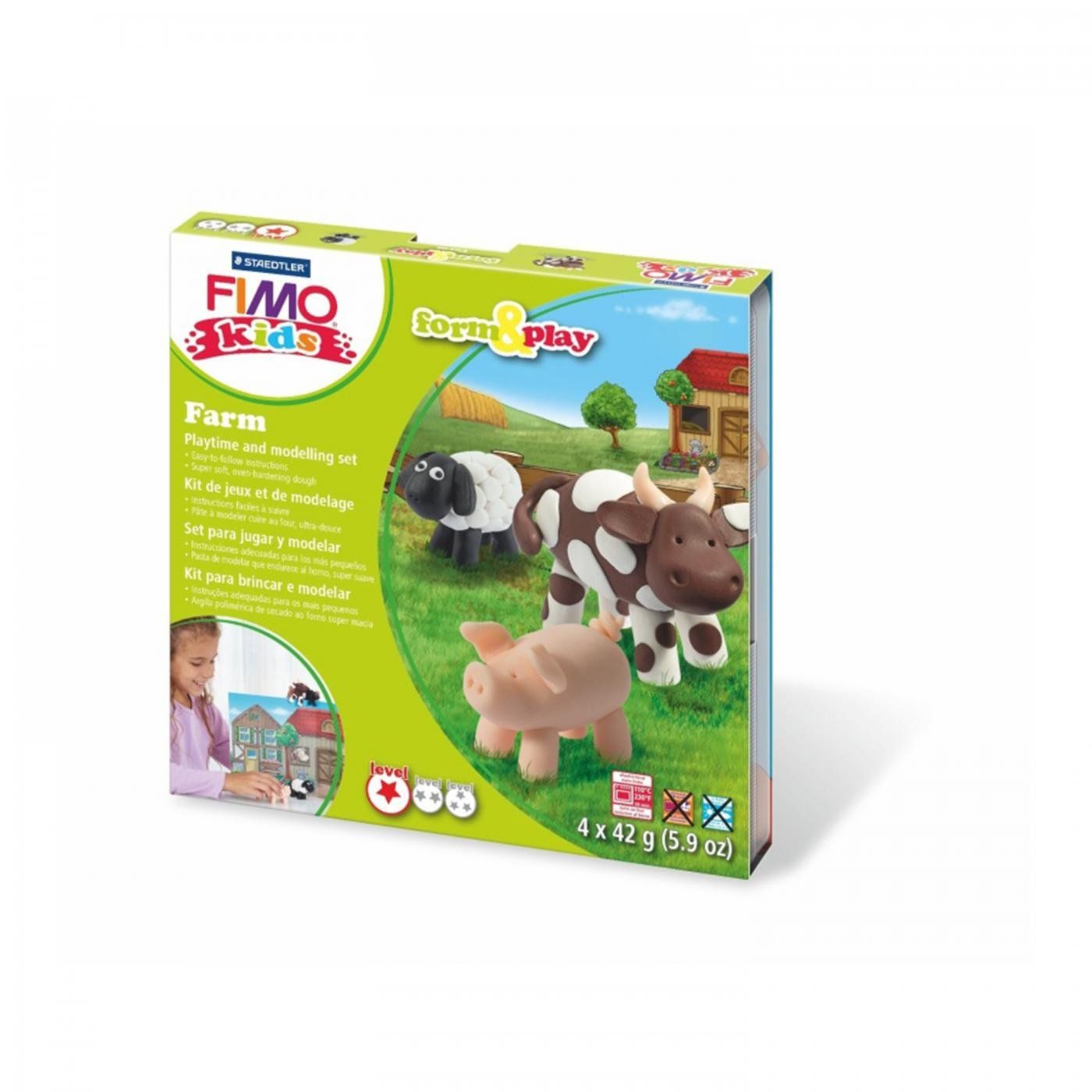 DETSKÁ SADA FIMO KIDS - Zvieratká na farme