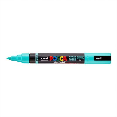 UNI POSCA fixka so štetcovým hrotom 1 - 4 mm, azúrová