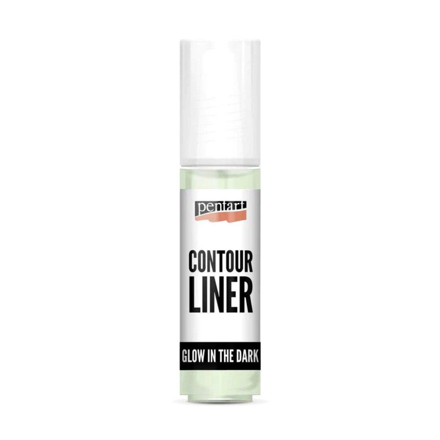 Univerzálna kontúrovacia farba 20 ml, svieti v tme,svetlá zelená