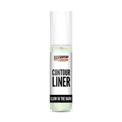 Univerzálna kontúrovacia farba 20 ml, svieti v tme,svetlá zelená