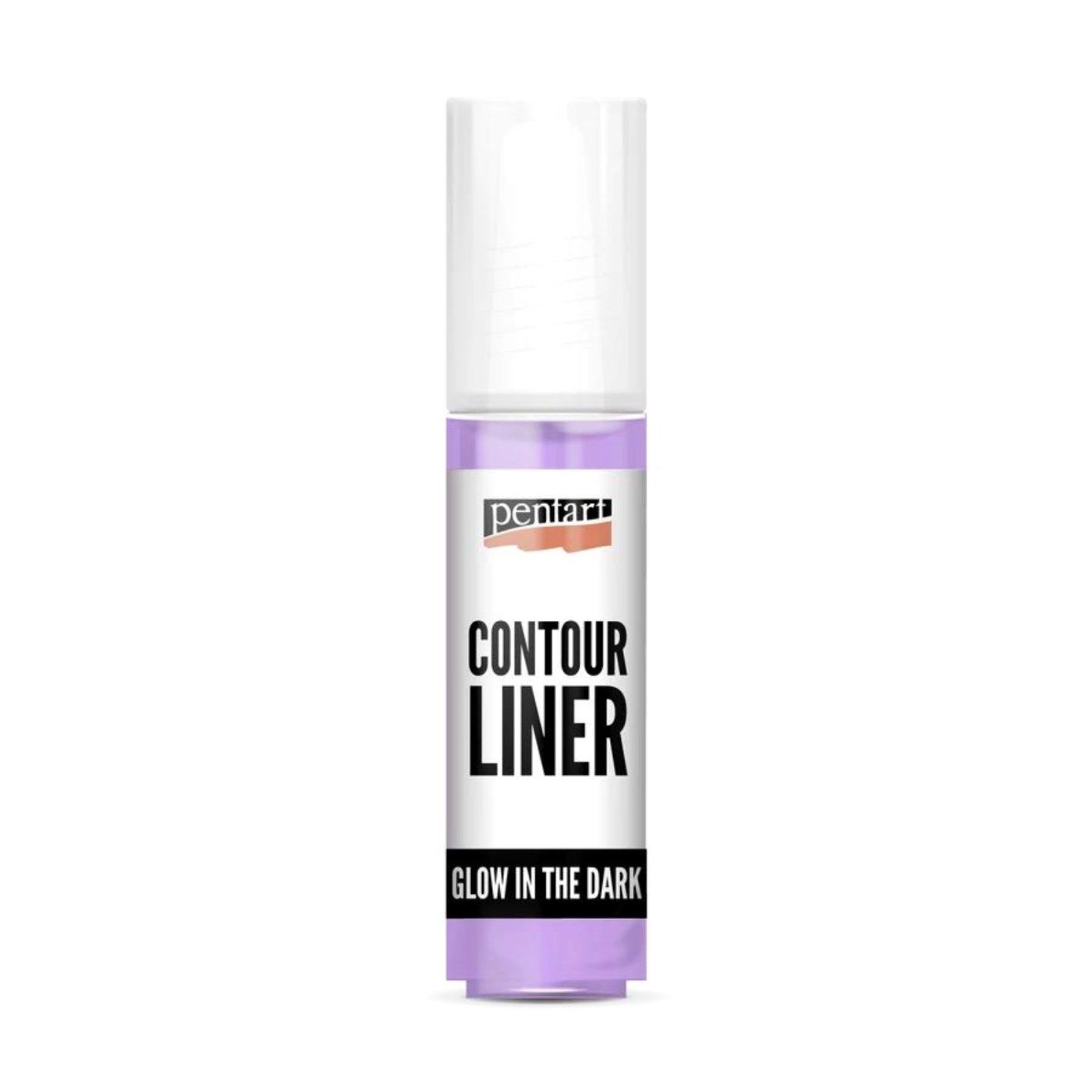 Univerzálna kontúrovacia farba 20 ml, svieti v tme, ružová