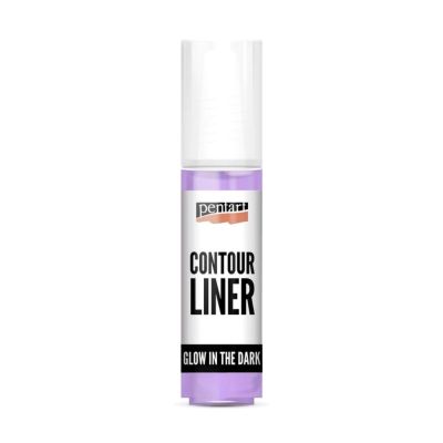 Univerzálna kontúrovacia farba 20 ml, svieti v tme, ružová