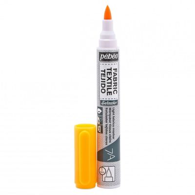 Fixka na svetlý textil 7A Flourescent Orange, 1 mm brush