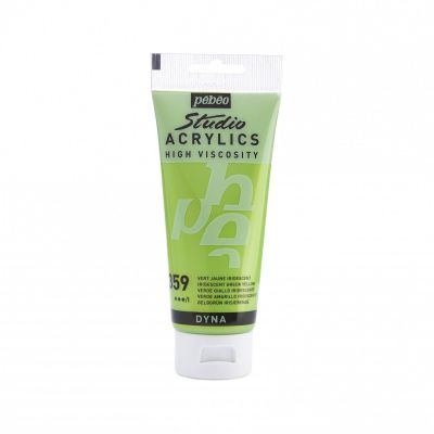 Studio Acrylics 100 ml, 359 Iridesc. Green yellow