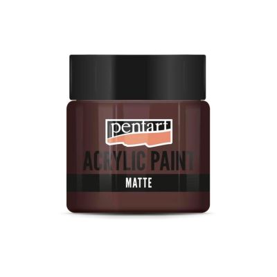 Akrylová farba matná 50 ml, tmavá hnedá
