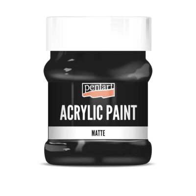 Akrylová farba matná 230 ml, čierna