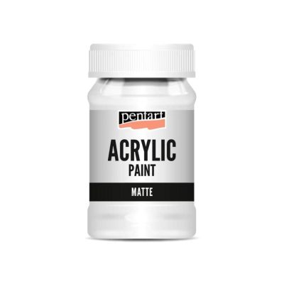 Akrylová farba matná 100 ml, biela