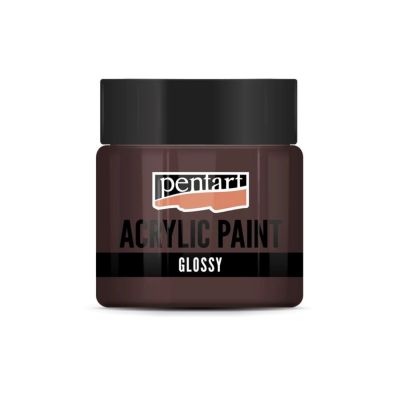 Akrylová farba lesklá 50 ml, tmavohnedá