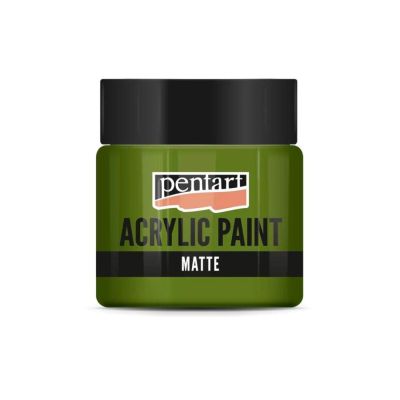 Akrylová farba matná 50 ml, olivová zelená