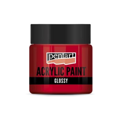 Akrylová farba lesklá 50 ml, rúžová červená