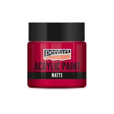 Akrylová farba matná 50 ml, karmínová červená