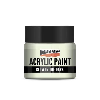 Akrylová farba 30 ml, svieti v tme, svetlá zelená