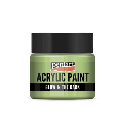 Akrylová farba 30 ml, svieti v tme, zelená