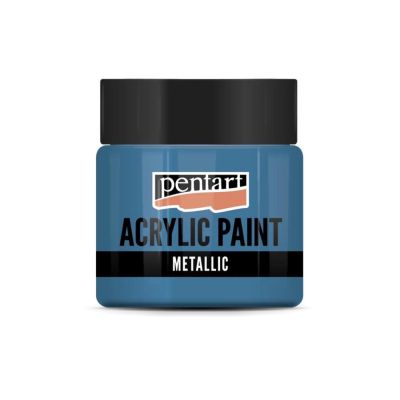 Akrylová farba 50 ml, metalická svetlomodrá