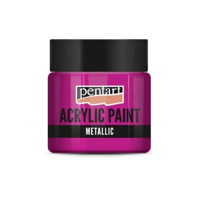 Akrylová farba 50 ml, metalická magenta