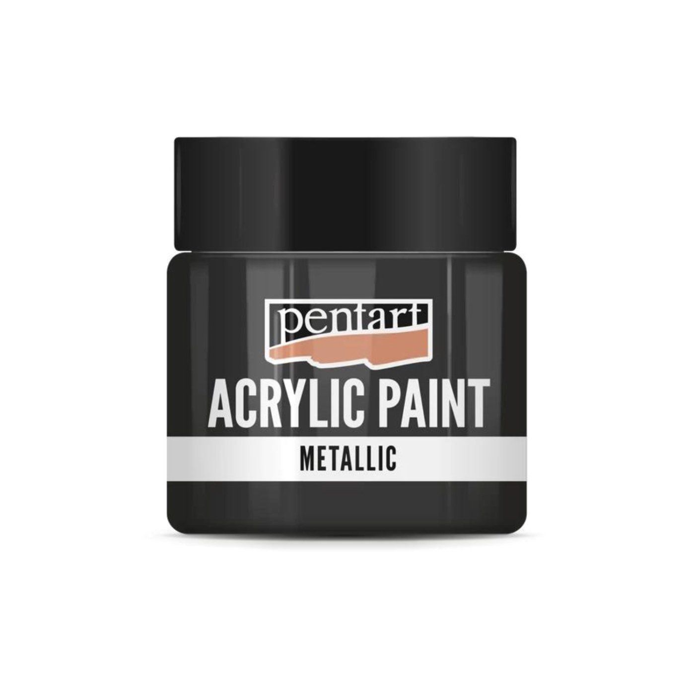 Akrylová farba 50 ml, metalická trblietavá strieb.