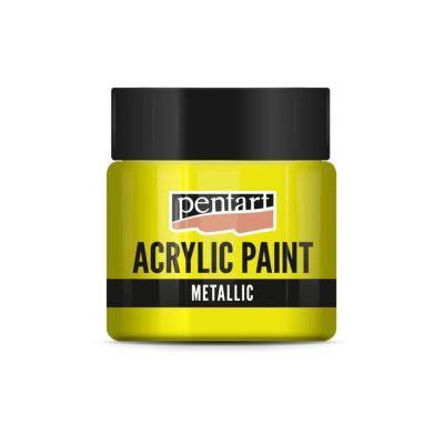 Akrylová farba 50 ml, metalická žltá