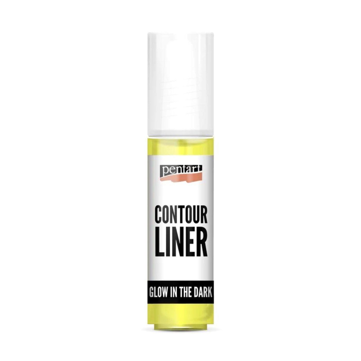 Univerzálna kontúrovacia farba 20 ml, svieti v tme, limetková