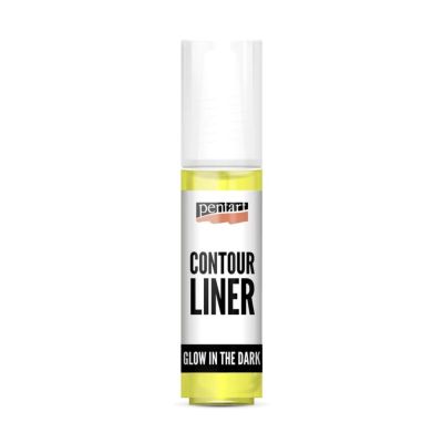 Univerzálna kontúrovacia farba 20 ml, svieti v tme, limetková