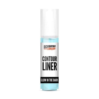 Univerzálna kontúrovacia farba 20 ml, svieti v tme, modrá