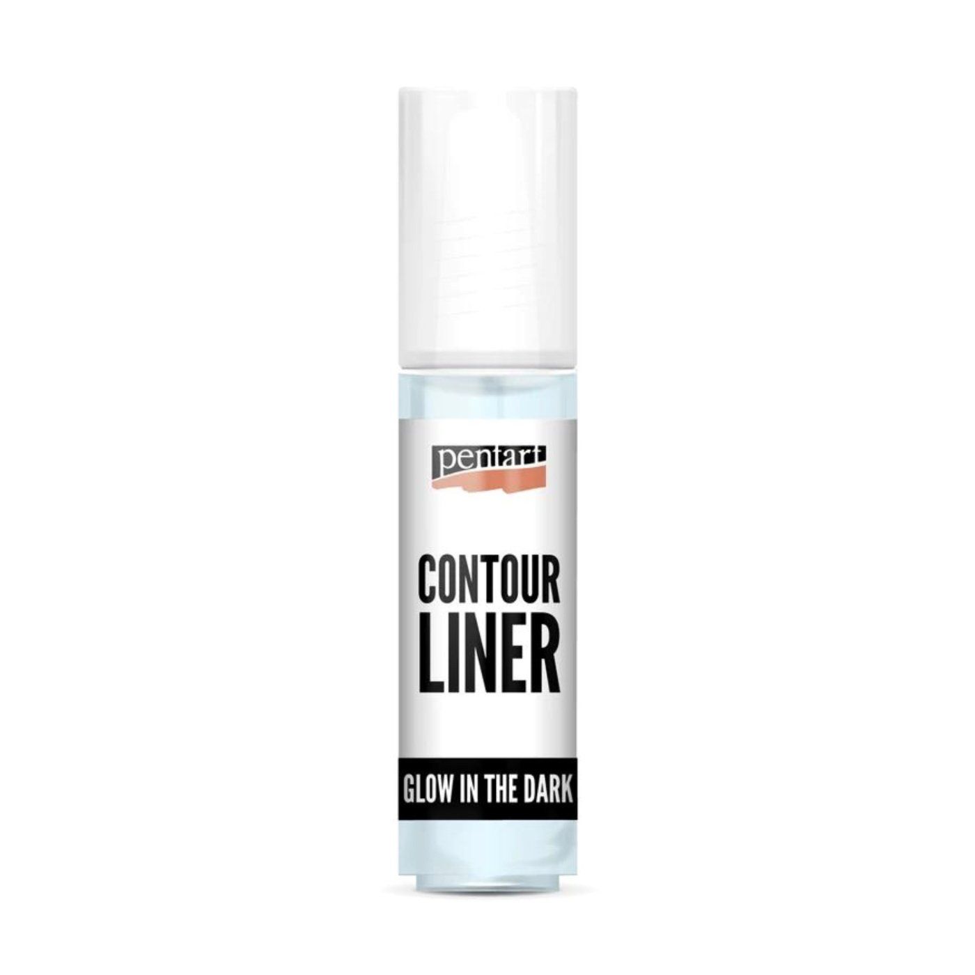 Univerzálna kontúrovacia farba 20 ml, svieti v tme, svetlá modrá