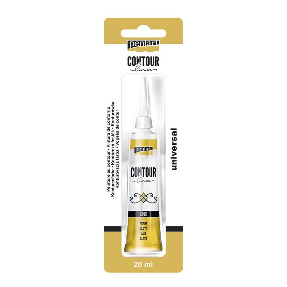 Univerzální konturovací barva 20 ml metalická zlatá
