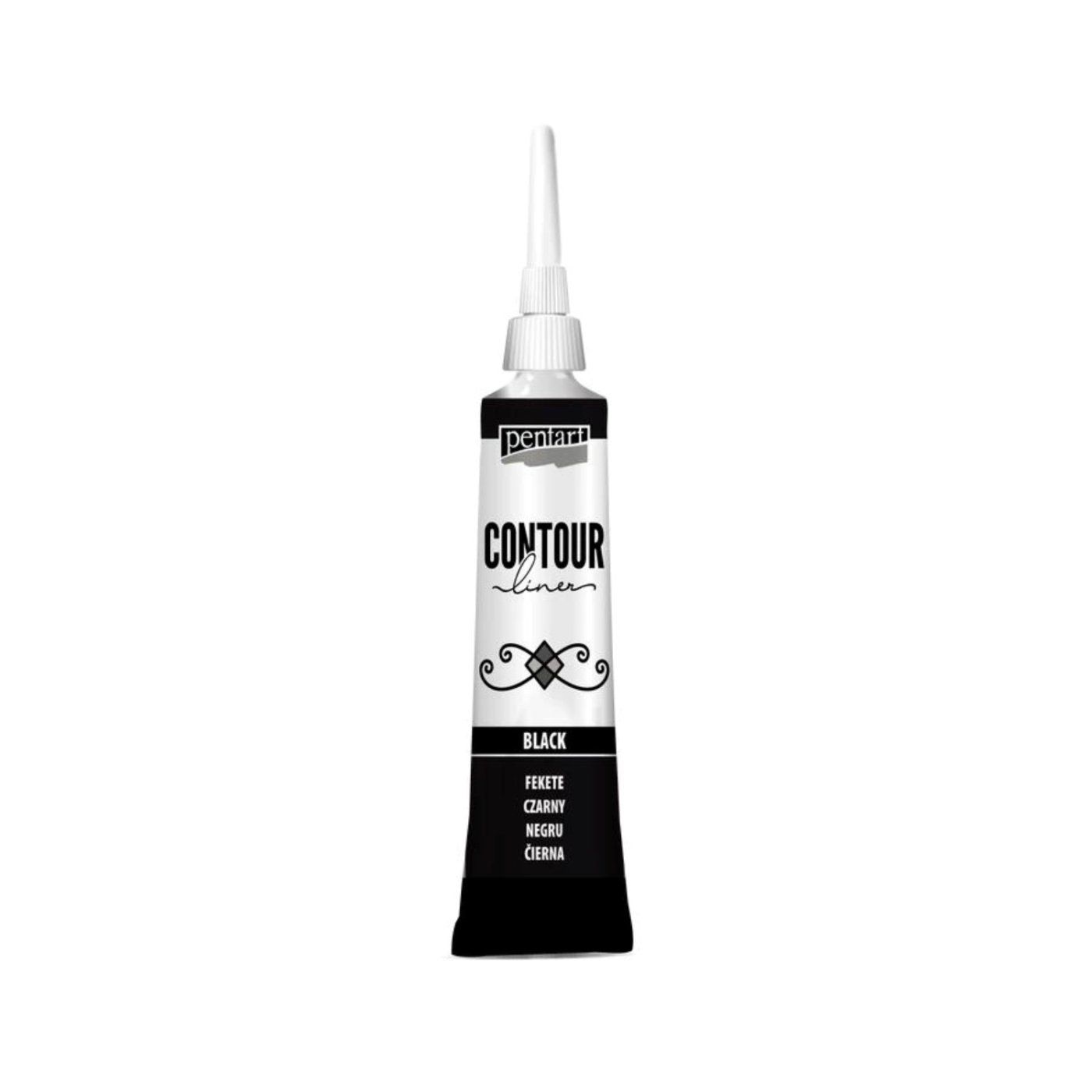 Univerzálna kontúrovacia farba 20 ml čierna