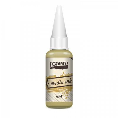 Media Ink atrament 20 ml, zlatá